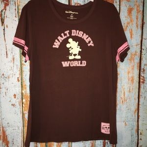 Disney Brown and Pink Short Sleeve Tee